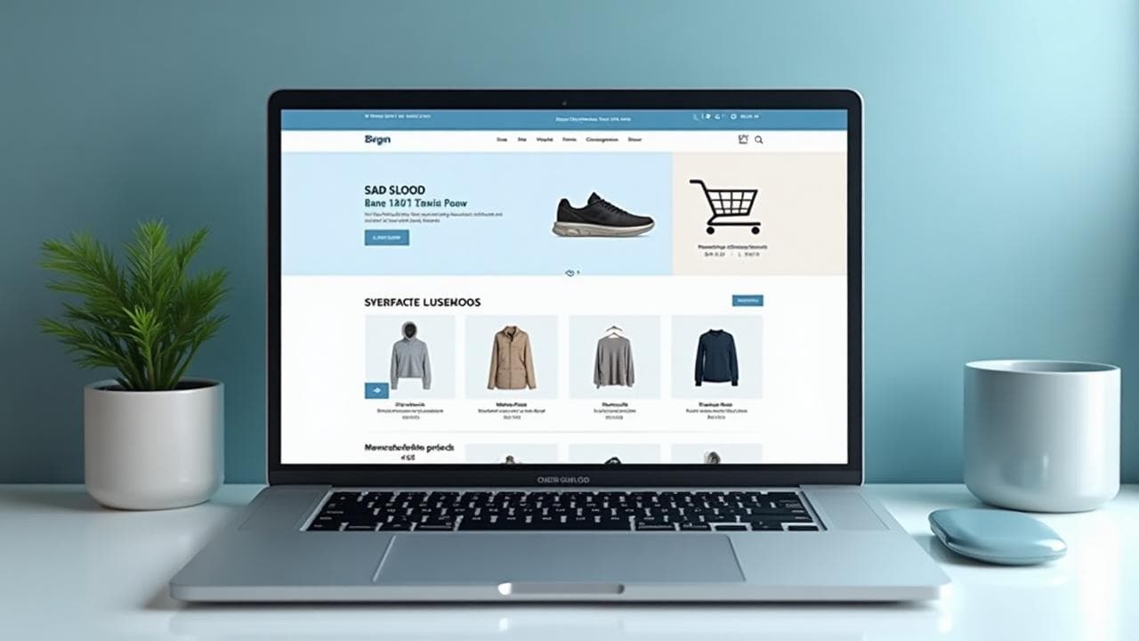 E-commerce website mockup